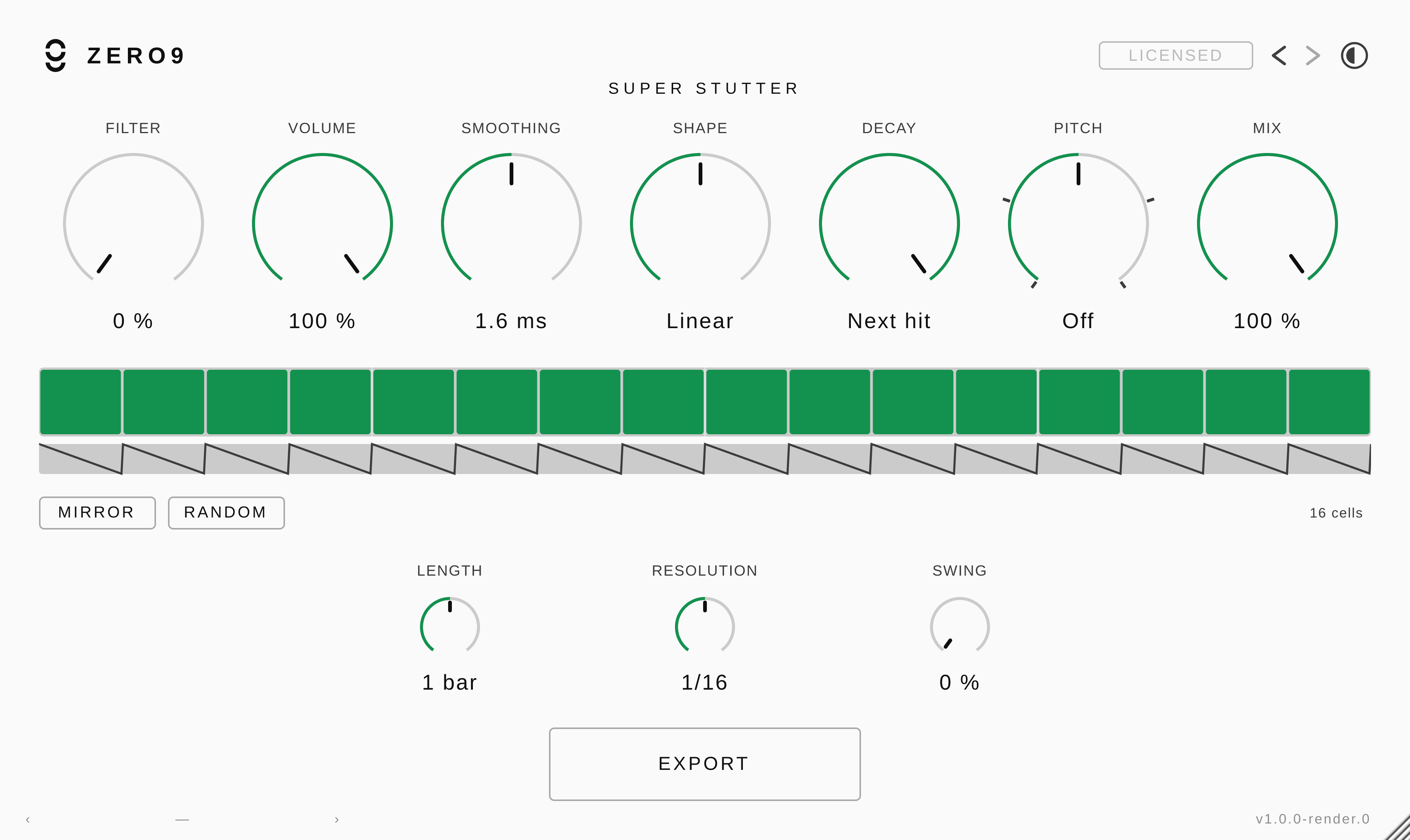 Super Stutter plugin interface
